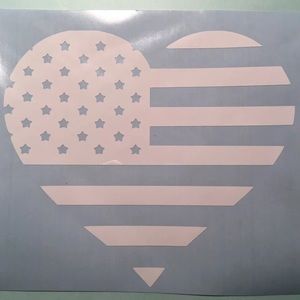 Heart Flag Car Truck Vehicle Window Decal
